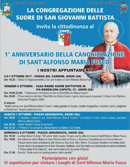 festeggiamenti canonizzzione alfonso maria fusco